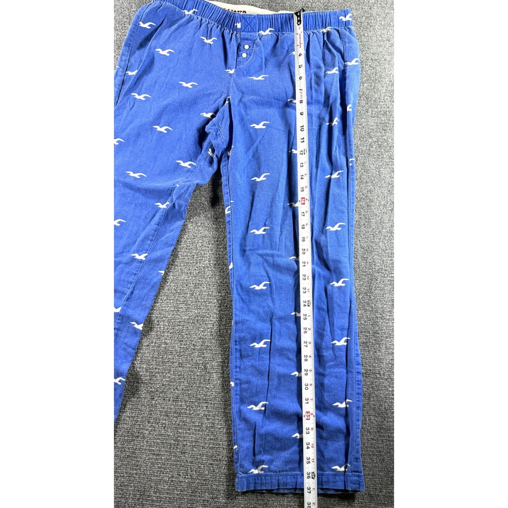 Hollister Blue Seagull Logo Pajama Pants Sleep Bottoms Womens‎ Large L - Picture 4 of 5